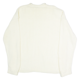 CRICKET LANE Womens Jumper Cream High Neck 80s Tight Knit UK 26