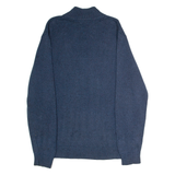 NAUTICA Mens Jumper Blue Button Neck Chunky Knit L