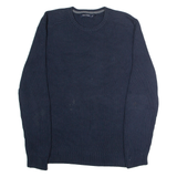 NAUTICA Mens Jumper Blue Crew Neck Chunky Knit XL