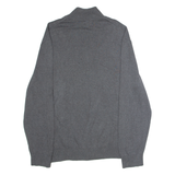 NAUTICA Mens Jumper Grey 1/4 Zip Tight Knit XL