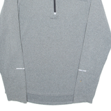 NIKE Mens Sweatshirt Grey 1/4 Zip S