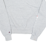 CHAMPION Womens Sweatshirt Grey 1/4 Zip M