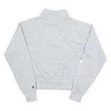 CHAMPION Womens Sweatshirt Grey 1/4 Zip M