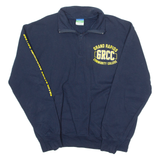 CHAMPION ECO Fleece Grand Rapids College Mens Sweatshirt Blue 1/4 Zip USA L