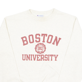 CHAMPION Boston Mens Sweatshirt Cream USA S