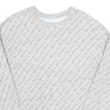 CHAMPION REVERSE WEAVE All Over Print Mens Sweatshirt Grey M
