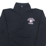 CHAMPION ECO Mens Sweatshirt Black 1/4 Zip USA M