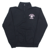 CHAMPION ECO Mens Sweatshirt Black 1/4 Zip USA M