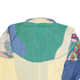 ATHLETIC WORKS Womens Shell Jacket Yellow 90s Crazy Pattern XL