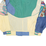 ATHLETIC WORKS Womens Shell Jacket Yellow 90s Crazy Pattern XL