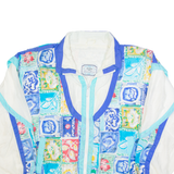 CLUB NICCO Womens Shell Jacket White 90s Crazy Pattern L
