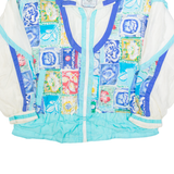 CLUB NICCO Womens Shell Jacket White 90s Crazy Pattern L
