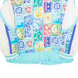 CLUB NICCO Womens Shell Jacket White 90s Crazy Pattern L