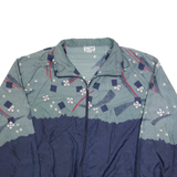 JOFF Lightweight Mens Jacket Blue 90s Crazy Pattern L
