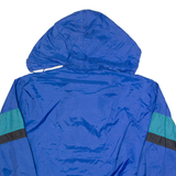 LINK SPORT Mens Rain Jacket Blue 90s Hooded M