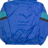 LINK SPORT Mens Rain Jacket Blue 90s Hooded M