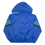 LINK SPORT Mens Rain Jacket Blue 90s Hooded M