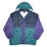 FREEHAND Mens Rain Jacket Green 90s USA Colourblock L