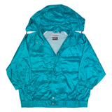 TANGELO Womens Rain Jacket Blue 90s Hooded L