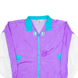 BOLD SPIRIT Womens Shell Jacket Purple 90s Colourblock L