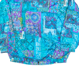 SLADE Womens Shell Jacket Blue 90s Crazy Pattern L