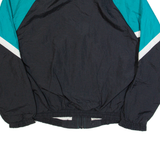 HILTON Mens Shell Jacket Black 90s USA Colourblock 2XL