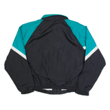 HILTON Mens Shell Jacket Black 90s USA Colourblock 2XL