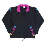 LINDSEY BLAKE Womens Windbreaker Jacket Black 90s M