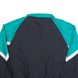 HILTON Mens Shell Jacket Black 90s Colourblock XL