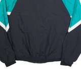 HILTON Mens Shell Jacket Black 90s Colourblock XL