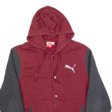 PUMA Mens Varsity Jacket Maroon Hooded M
