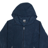 NIKE Womens Fleece Jacket Blue Hooded XL