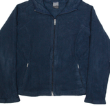NIKE Womens Fleece Jacket Blue Hooded XL