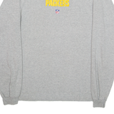 REEBOK NFL Green Bay Packers Mens T-Shirt Grey Long Sleeve USA M
