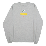 REEBOK NFL Green Bay Packers Mens T-Shirt Grey Long Sleeve USA M