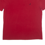 NAUTICA Mens T-Shirt Red V-Neck XL