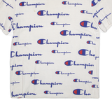 CHAMPION All Over Print Mens T-Shirt White M