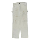Dickies Carpenter Trousers - 31W 31L White Cotton