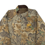 Leaf Print Mens Jacket Brown XL
