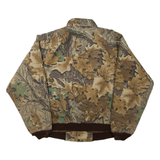 Leaf Print Mens Jacket Brown XL