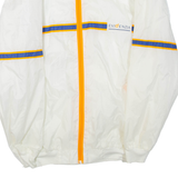 Mens Track Jacket White Nylon S