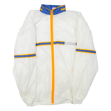 Mens Track Jacket White Nylon S