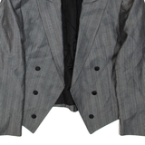 Mens Blazer Jacket Grey Striped XL
