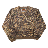 GAMEHIDE Tree Print Mens Pullover Jacket Brown M