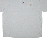 CARHARTT Mens T-Shirt Grey Crew Neck 2XL