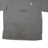 CARHARTT Mens T-Shirt Grey Crew Neck 2XL