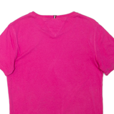 TOMMY HILFIGER Womens T-Shirt Pink Crew Neck XS
