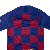 NIKE FC Barcelona Mens Football Shirt T-Shirt Blue V-Neck S