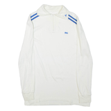 FK Mens T-Shirt White Long Sleeve Collared L