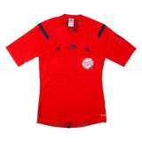 ADIDAS Referee Mens Football Shirt T-Shirt Red V-Neck S